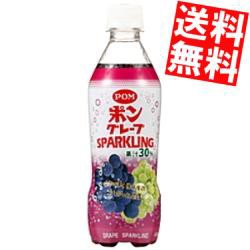 【送料無料】えひめ飲料 POM（ポン） グレープスパークリング 410mlペットボトル 48本 (24本×2ケース) [ポンジュース]