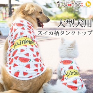 犬 服 犬服 犬の服 夏 春夏 夏用 大型犬 タンクトップ 袖なし ソフトメッシュ スイカ柄 ドッグウェア ペット用品 可愛い 薄手