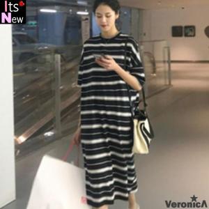 ボーダー ロング ワンピの通販 Au Pay マーケット