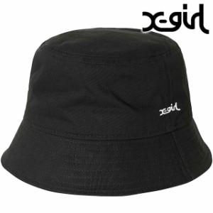 エックスガール X-girl レディース ベーシック バケットハット [105232051002 SU23] BASIC BUCKET HAT XGIRL 帽子 バケハ BLACK 黒 ブラ