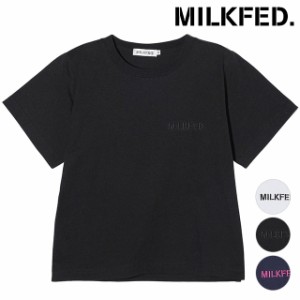 ミルクフェド MILKFED. レディース ステンシルロゴ コンパクト ショートスリーブTシャツ [103242011012 SU24] STENCIL LOGO COMPACT S/S 