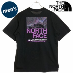 ザ・ノース・フェイス THE NORTH FACE メンズ ショートスリーブハーフスウィッチングロゴティー [NT32458-K SS24] S/S Half Switching Lo