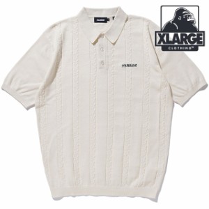 エクストララージ XLARGE メンズ エンブロイダードロゴ ニットポロシャツ [101242013010 SU24] EMBROIDERED LOGO KNIT POLO SHIRT x-larg