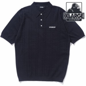 エクストララージ XLARGE メンズ エンブロイダードロゴ ニットポロシャツ [101242013010 SU24] EMBROIDERED LOGO KNIT POLO SHIRT x-larg