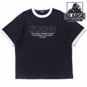 エクストララージ XLARGE メンズ ストアアドレス リンガーショートスリーブTシャツ [101242011003 SU24] STORE ADDRESS RINGER S/S TEE x