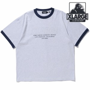 エクストララージ XLARGE メンズ ストアアドレス リンガーショートスリーブTシャツ [101242011003 SU24] STORE ADDRESS RINGER S/S TEE x