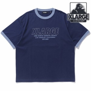 エクストララージ XLARGE メンズ ストアアドレス リンガーショートスリーブTシャツ [101242011003 SU24] STORE ADDRESS RINGER S/S TEE x