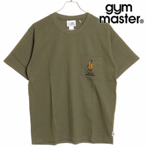 ジムマスター GYM MASTER メンズ 7.4oz ホットドッグ刺繍ポケットTee [G321703-46 SU24] トップス 半袖Tシャツ オリーブ 【メール便可】