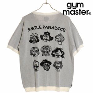 ジムマスター GYM MASTER メンズ ジャガードニットSMILE PARADICE Tee [G321782-01 SU24] トップス 半袖Tシャツ ホワイト