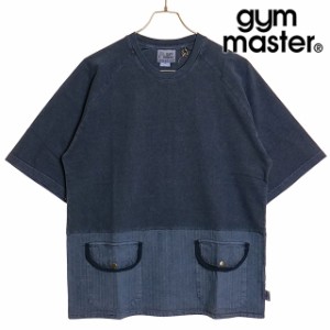 ジムマスター GYM MASTER メンズ 天竺×リップストップ ピグメントTee [G333784-56 SU24] トップス 半袖Tシャツ スレイトブルー