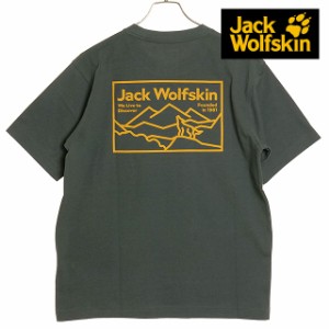 ジャックウルフスキン Jack Wolfskin JP ラインアートウルフ ショートスリーブTシャツ [5034051-4136 SS24] JP LINEART WOLF SS T メンズ