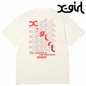 エックスガール X-girl レディース ステップミルズロゴ ショートスリーブTシャツ [105242011015 SU24] STEP MILLS LOGO S/S TEE トップス