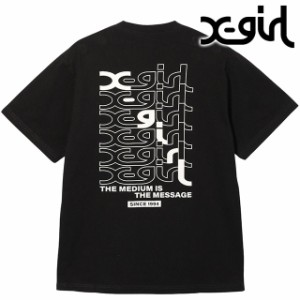 エックスガール X-girl レディース ステップミルズロゴ ショートスリーブTシャツ [105242011015 SU24] STEP MILLS LOGO S/S TEE トップス