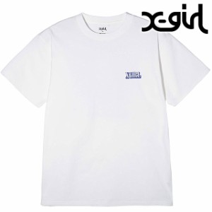 エックスガール X-girl レディース サークルバックグラウンドフェイスロゴ ショートスリーブTシャツ [105242011010 SU24] CIRCLE BACKGRO