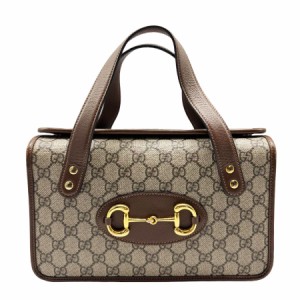 GUCCI グッチ GGスプリーム 627323 ハンドバッグ ベージュ/ブラウン 14059 レディース【中古】 z0445