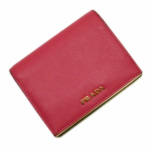 PRADA プラダ 二つ折り財布 ピンク系 14061 ユニセックス【中古】 g2176a