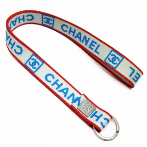 CHANEL シャネル ネックストラップ ホワイト×ブルー×レッド 14056 ユニセックス【中古】 h28661f