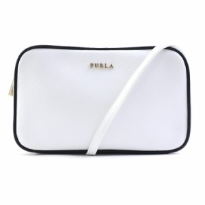 Furla フルラ 斜め掛けショルダーバッグ ホワイト×ブラック 14056 レディース【中古】 t18548a