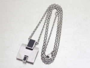 HERMES エルメス アイリーン ネックレス シルバー/ブラック 14069 ユニセックス【中古】 e55128a