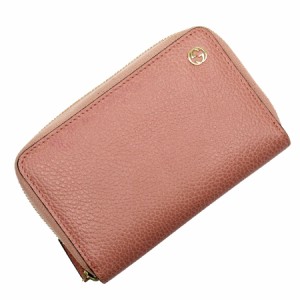 GUCCI グッチ ダブルG 464884 二つ折り財布 ピンク 14061 レディース【中古】 g3543a