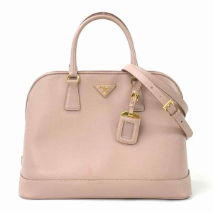 PRADA プラダ ロゴ ハンドバッグ ショルダーバッグ ピンクベージュ 14061 レディース【中古】 e55271f