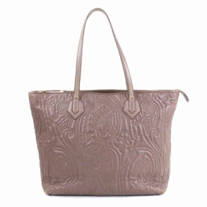 ETRO エトロ ペイズリー ショルダーバッグ トートバッグ グレーブラウン 14055 レディース【中古】 e55397a