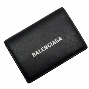 BALENCIAGA バレンシアガ 三つ折り財布 ブラック 14054 ユニセックス【中古】 t18811g