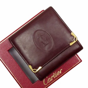 CARTIER カルティエ コインケース ボルドー 14070 ユニセックス【中古】 t18813g