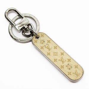 LOUIS VUITTON ルイ ヴィトン MP3135 チャーム キーリング シルバー×ナチュラル 14069 ユニセックス【中古】 t18824a