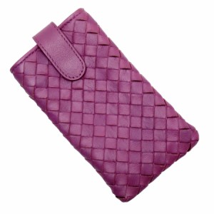 BOTTEGAVENETA ボッテガヴェネタ イントレチャート ポーチ マルチケース パープル 14064 ユニセックス【中古】 g3709g