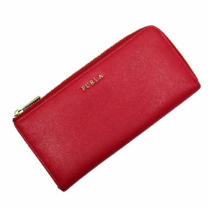 Furla フルラ L字ファスナー長財布 レッド 14060 レディース【中古】 g3726a