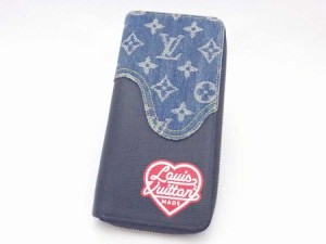 LOUIS VUITTON ルイ ヴィトン ジッピーウォレット ヴェルティカル モノグラムデニム M81107 ラウンドファスナー長財布 ネイビーｘデニム