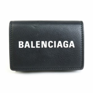 BALENCIAGA バレンシアガ 三つ折り財布 ブラック 14054 ユニセックス【中古】 h29402f