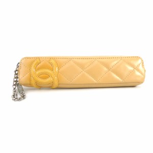 CHANEL シャネル カンボンライン ペンケース ベージュ 14059 レディース【中古】 e55914f