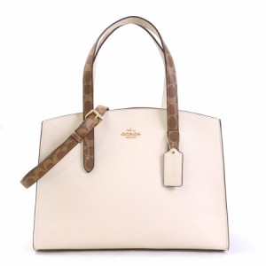 COACH コーチ ハンドバッグ アイボリー×ブラウン系 14057 レディース【中古】 h29475f