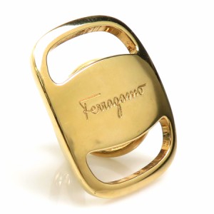 Salvatore Ferragamo サルヴァトーレフェラガモ ヴァラ スカーフリング ゴールド 14068 レディース【中古】 e55989a