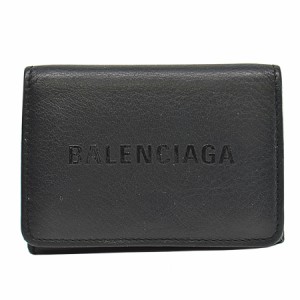 BALENCIAGA バレンシアガ 三つ折り財布 ブラック 14054 ユニセックス【中古】 k10296g