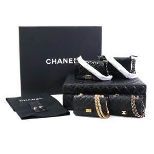 CHANEL シャネル Success Story 斜め掛けショルダーバッグ トランク ミニバッグ4点セット ブラック 14054 レディース【中古】 99622g