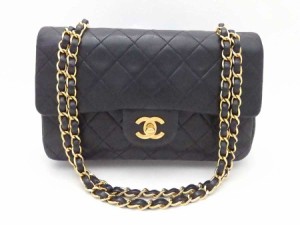 CHANEL シャネル マトラッセ ショルダーバッグ ブラックｘゴールド 14054 レディース【中古】 e54750a