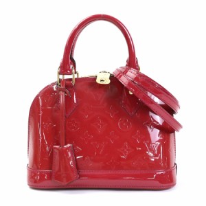 LOUIS VUITTON ルイ ヴィトン アルマBB モノグラムヴェルニ ハンドバッグ 斜め掛けショルダーバッグ レッド 14060 レディース【中古】 e5