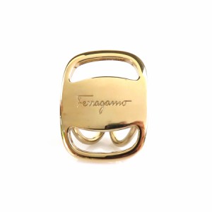 Salvatore Ferragamo サルヴァトーレフェラガモ ヴァラ スカーフリング ゴールド 14068 レディース【中古】 e56799a