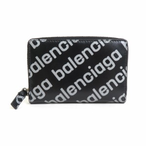 バレンシアガ BALENCIAGA 三つ折り財布 レザー ブラック×ホワイト ユニセックス 送料無料 g3774a