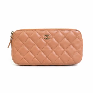 CHANEL シャネル マトラッセ ウォレットチェーン ピンクブラウン/ゴールド 14061 レディース【中古】 e56848f