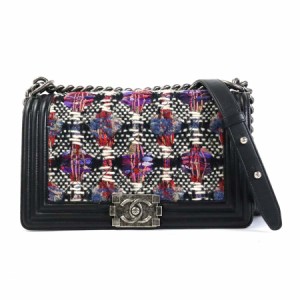 CHANEL シャネル ボーイシャネル 斜め掛けショルダーバッグ マルチカラー/ブラック 14072 レディース【中古】 e56957f