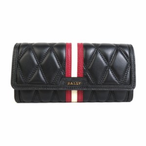 BALLY バリー 長財布 ブラック×レッド×ホワイト 14054 レディース【中古】 55426f