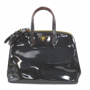 PRADA プラダ BN2565 ハンドバッグ ショルダーバッグ ブラック×レッド 14054 ユニセックス【中古】 55460g