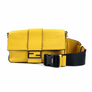 FENDI フェンディ バゲット セレリア 7VA472-SFR ボディバッグ ショルダーバッグ イエロー 14063 メンズ【中古】 a0068