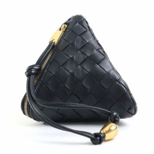 BOTTEGAVENETA ボッテガヴェネタ イントレチャート ポーチ ブラック 14054 ユニセックス【中古】 h29983f