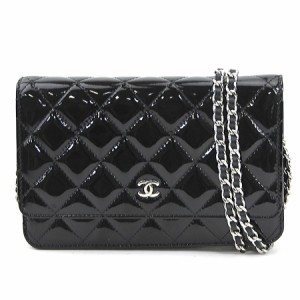 CHANEL シャネル マトラッセ ウォレットチェーン ブラック/シルバー 14054 レディース【中古】 e57761f