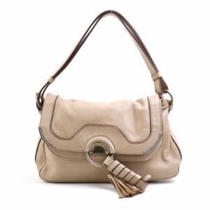 CELINE セリーヌ ショルダーバッグ ベージュ 14059 レディース【中古】 e57857k